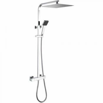 Ducha Oceanic ABS y Cromo: Columna Alta Cuadrada 30x30 cm