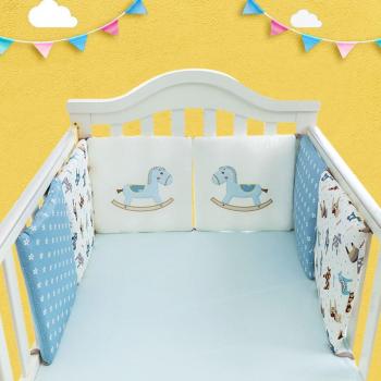 6Pcs Cotton Baby Bed Bumpers