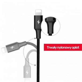 Kabel USB - USB-C/microUSB /Lightning Unitek