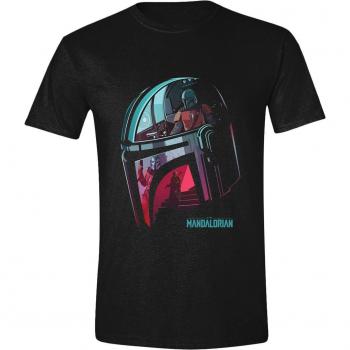 Camiseta Negro Casco Mandaloriano Talla M