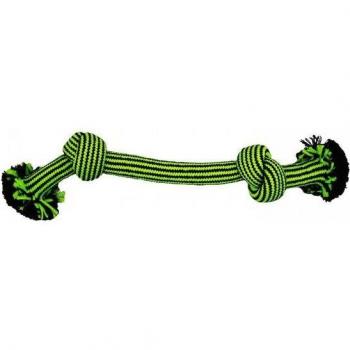 Jolly Pets Knot-N-Chew 3 Rope Dog Toy S-M green/black