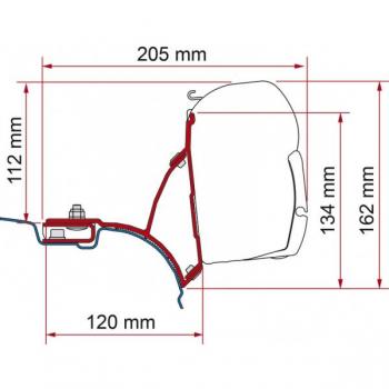 Fiamma Kit VW T5/T6 Transporter Multivan RHD Markisenadapter für Fiamma F45