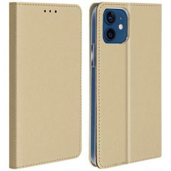Cover elegante per iPhone 12 Mini: custodia, stand, porta carte in oro