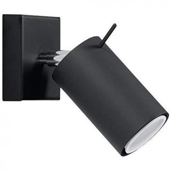 Moderne Wandleuchte in Schwarz mit GU10-Fassung