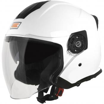 Casco de Moto Demi Jet con Gafa y Pantalla Larga