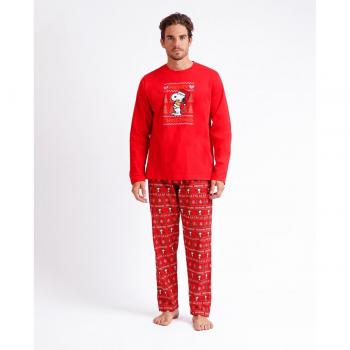Pijama de Punto Peanuts Azul Marino para Hombre