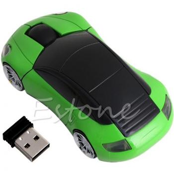 2.4G Wireless Car Mouse with LED Light and USB Receiver