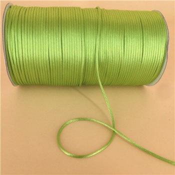 2mm Green Satin Braided Cord for Jewelry Findings - 20 Meters