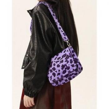 Plush Leopard Pink Bag