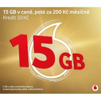 Zlatá karta Vodafone - 15 GB v ceně