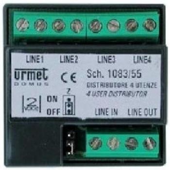 URMET 1083/55 Multi-Utilitaire Vidéo 4 Canaux, 2 Fils
