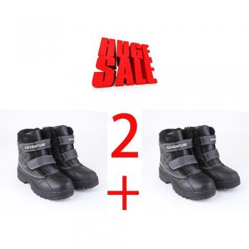 Children's Snow Boots - 2 Pairs for 1 Price - Waterproof, Anti-Slip, Warm Plush Fleece, Rubber Sole