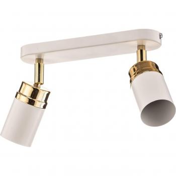 Rondo White/Gold 2-Bulb Ceiling Spot Light