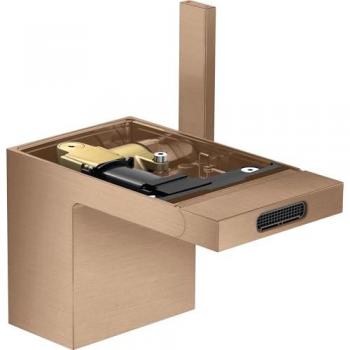 Axor MyEdition Einhebel-Bidetmischer, Push-Open Ablaufgarnitur, ohne Platte, Farbe: Brushed Red Gold