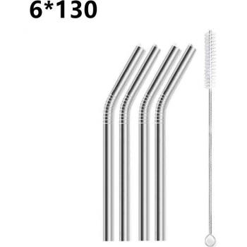Pajitas de Metal 304 con Cepillo – Set de 4 para Niños