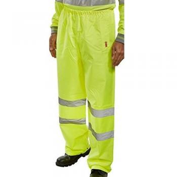 BSeen High Visibility Trousers Large Yellow NWT4302-L