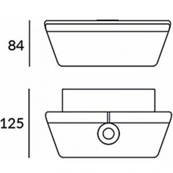 LED C4 LIGHTING APPLIQUE LED INTERNO BIANCO