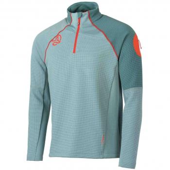 Forro polar Ternua Lemik Half Zip Hombre Verde Claro Naranja M