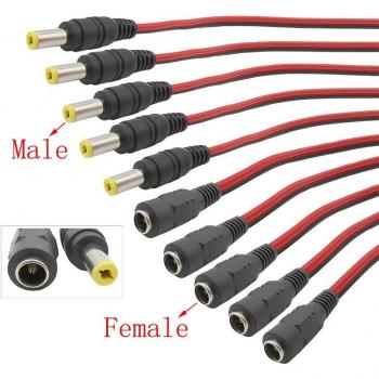 Adaptateur Mâle-Femelle 5.5×2.1 mm, 27 cm, Alimentation Vidéosurveillance