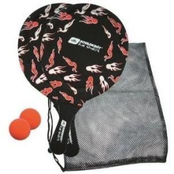 Schildkröt FunSport Neopren Beachball Set 2 Schläger 2 Bälle 970054 rot Netz