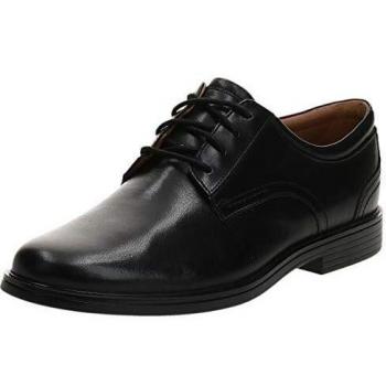 Clarks Un Aldric Lace, Tissu Oxford Homme, Cuir Noir, 43 EU