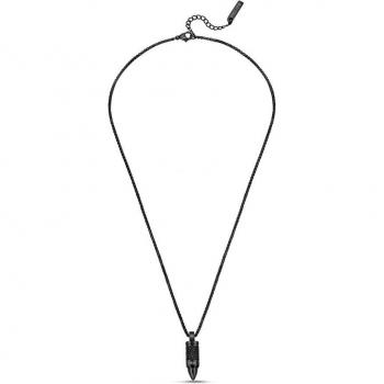 Collar de hombre Policía Bala de acero negro PEAGN0034101