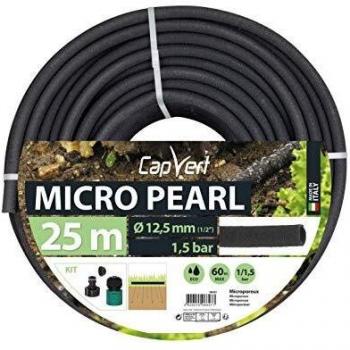 Tuyau d'arrosage pour micro-irrigation - 12.5 mm x 25 M - Micro Pearl - CAP VERT