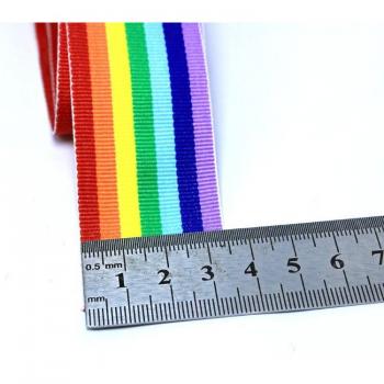 Rainbow Striped Cap with Decorative Edging