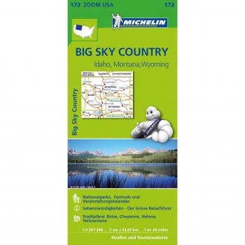 Michelin Big Sky Country, Idaho, Montana, Wyoming: Straßen- und Tourismuskarte 1:1.267.200
