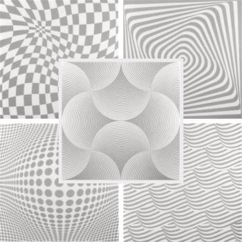 Optische Illusionsplatte Grau – 50 × 50 cm, Restposten