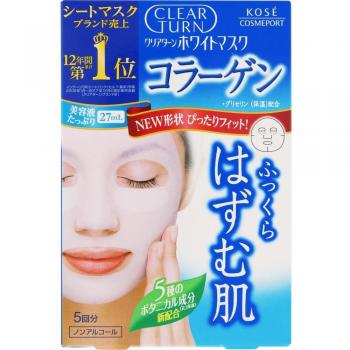 Kose Clear Turn Whitening Collagen Mask (5 Masks)