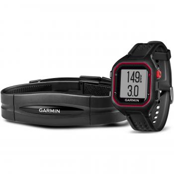Garmin Forerunner 25 HRM Bundle Running GPS con Banda Fitness Rosso/Nero