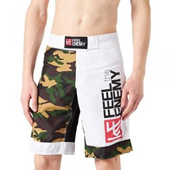 KRF Samut MMA Adult Shorts - White/Camo, Size M