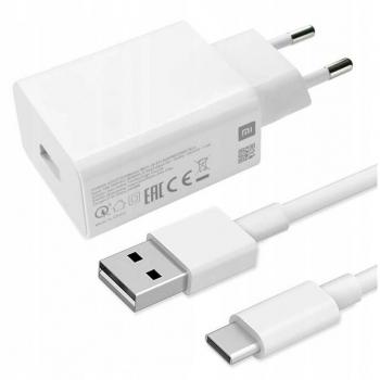 Xiaomi Chargeur d’origine MDY‑08‑EI 5V/2,5A 9V/2A 12V/1,5A + câble 1 m USB‑C blanc