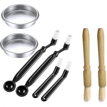 Set Cepillo Máquina de Café + Cuchara + Filtro Metal