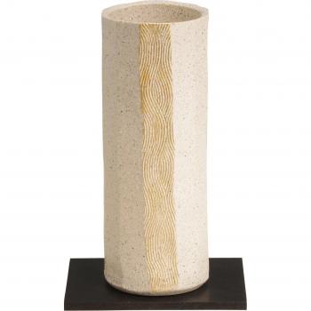 Vaso Floral Vertical Shigaraki Cerámica Dourada
