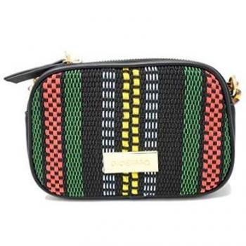 Bolso Gioseppo Pequeño Negro para Mujer - Rafia y Poliuretano