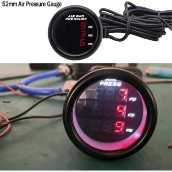 Compteur de Pression Pneumatique 52 PSI – LED Rouge & 3 Capteurs 1/8 NPT