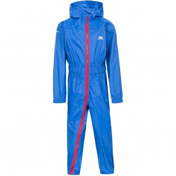 Trespass Button II Combinaison imperméable Mixte Enfant, Bleu, FR : S (Taille Fabricant : 11-12)