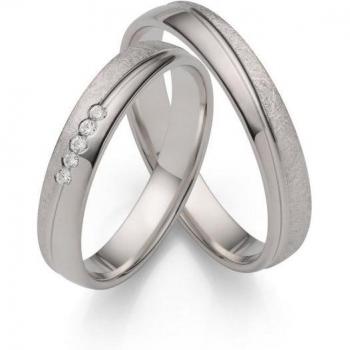 Firetti Trauring „Schmuck Geschenk Hochzeit Ehering „LIEBE““, Wahloption: ohne oder mit synthetischem Zirkonia – Größe 52, silberfarben (kristallweiß)