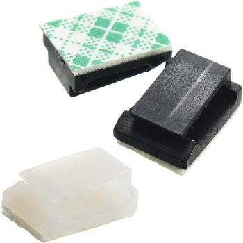 30x Cable Clips - Self-Adhesive Black