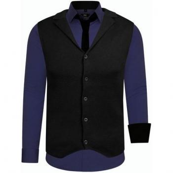 Rusty Neal Herren Langarmhemd 60% Baumwolle 37% Polyester 3% Elasthan (XXL)