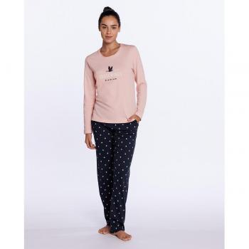 Punto Blanco Pijama largo de algodón con estampado de patos