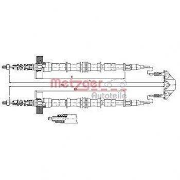Metzger Handbremsseil hinten Opel Zafira A