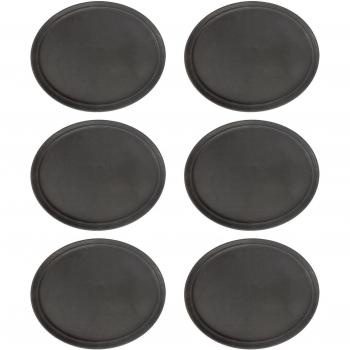 Argon Tableware Oval Non-Slip Serving Trays - 79cm x 66cm - Black - Pack of 6