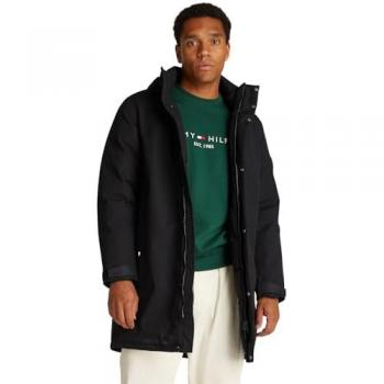 Abrigo Casual Tommy Hilfiger para Hombre, Negro, Talla M, Sostenible