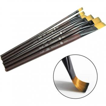 6pcs Artist Brush Set with Nylon Hair for Oil and Gouache Painting
