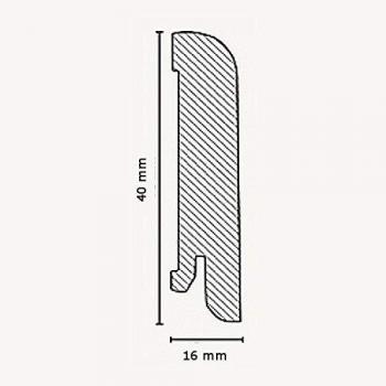 Südbrock Sockelleiste Parkettleiste 16x40 Buche gedämpft Echtholz Laminat