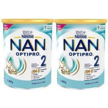NAN Optipro 2 Para Crianças +6M 2x800g (20% de Desconto na Segunda Unidade)
