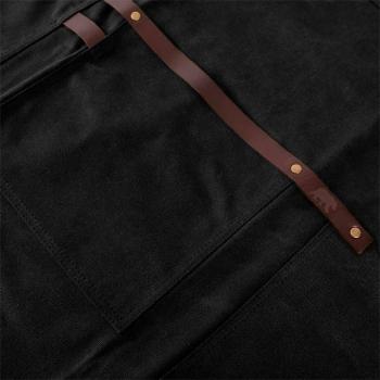 Alaskan Maker Tablier en cuir et toile waxée Noir Noir 85x1x69cm